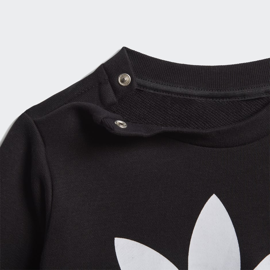 adidas Crew Sweatshirt Set - Black