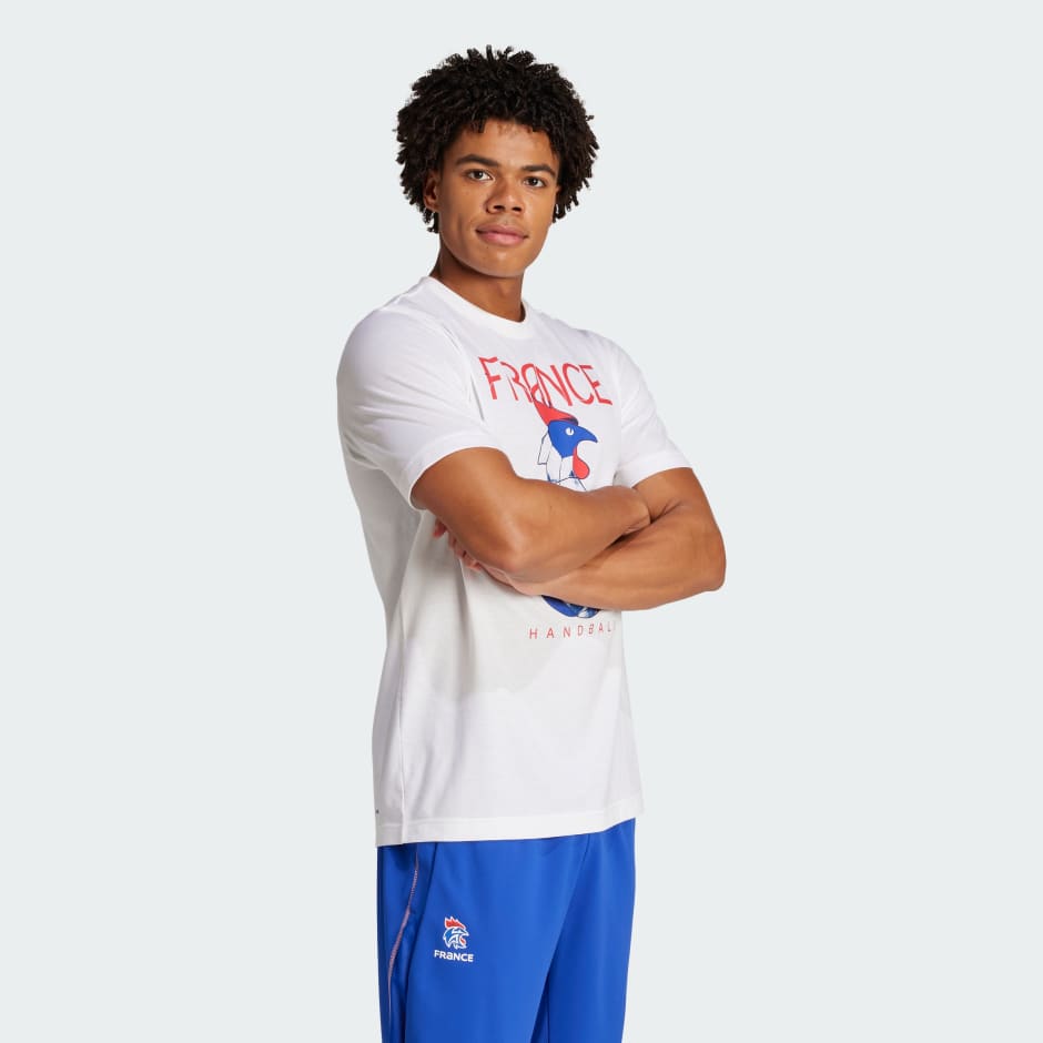 Tricou cu imprimeu grafic Franța Handball Climacool