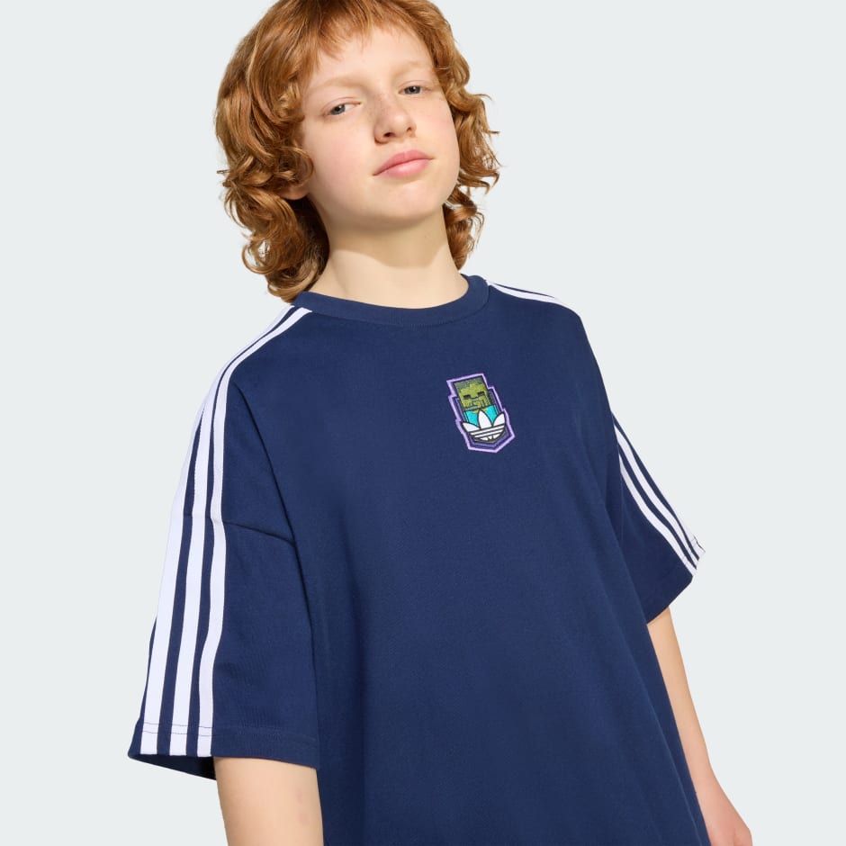 Ttricou cu imprimeu grafic adidas Originals X Minecraft pentru copii
