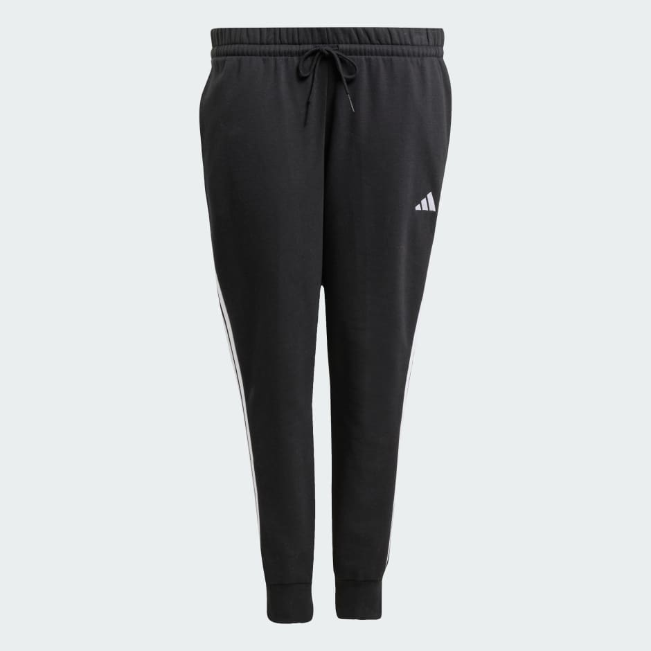 Hlače Essentials 3-Stripes Fleece Slim (veće veličine)