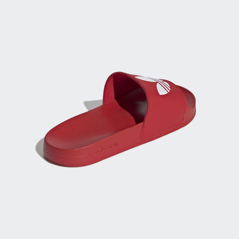 Adidas slippers red and hot sale black