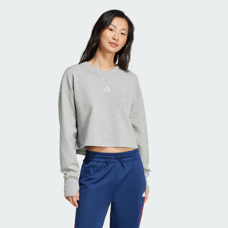 ALL SZN Ribbed V-Neck Sweatshirt