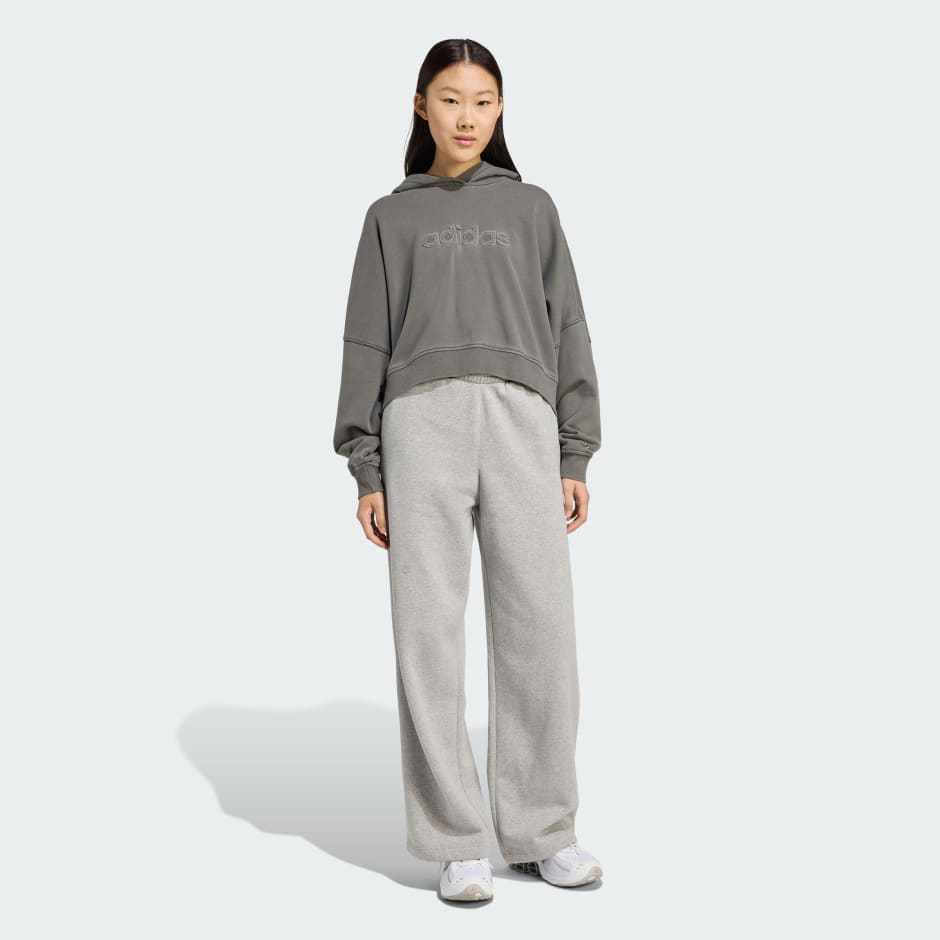 Washed Cropped Hoodie