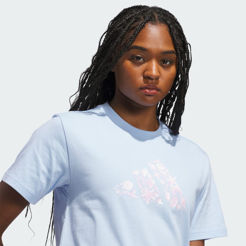 IRIDESCENT SHELLS BIG LOGO GRAPHIC T-SHIRT