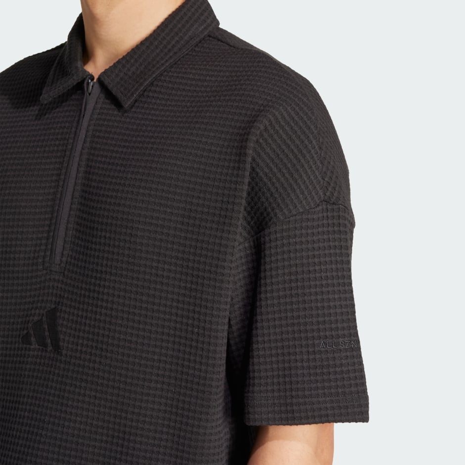 All SZN Waffle Knit Half-Zip Polo