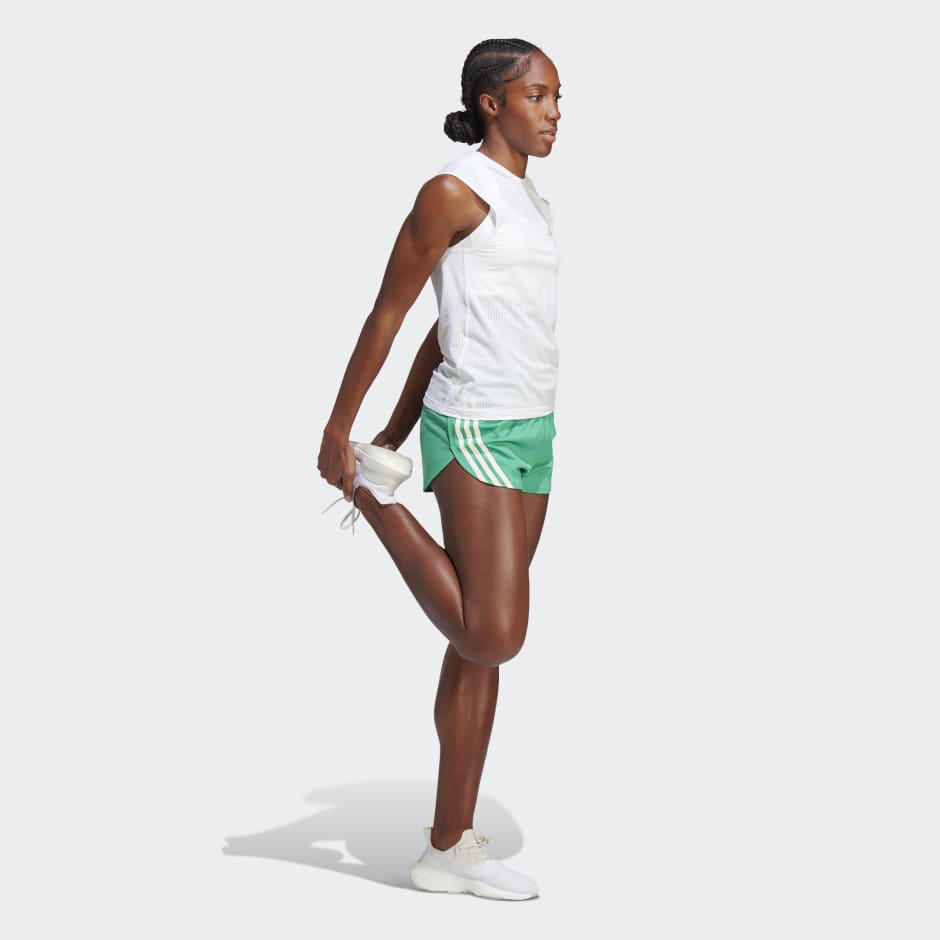 Adidas green hotsell shorts womens