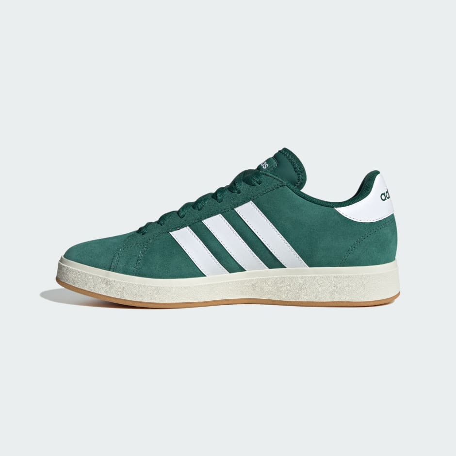 Green suede adidas tennis shoes hotsell