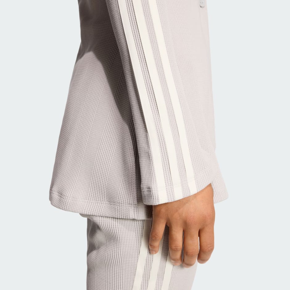 ADIDAS ORIGINALS BUTTON DOWN WAFFLE TOP
