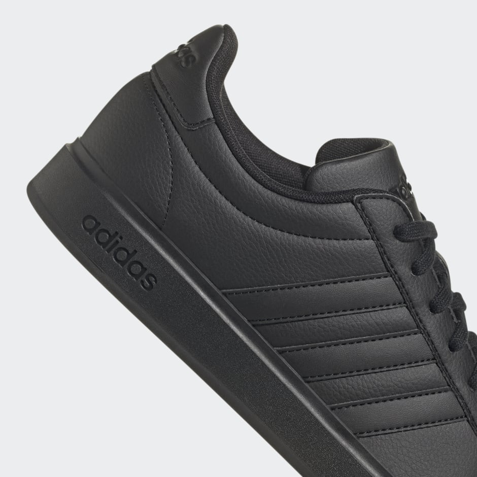 Adidas cloudfoam black leather hotsell