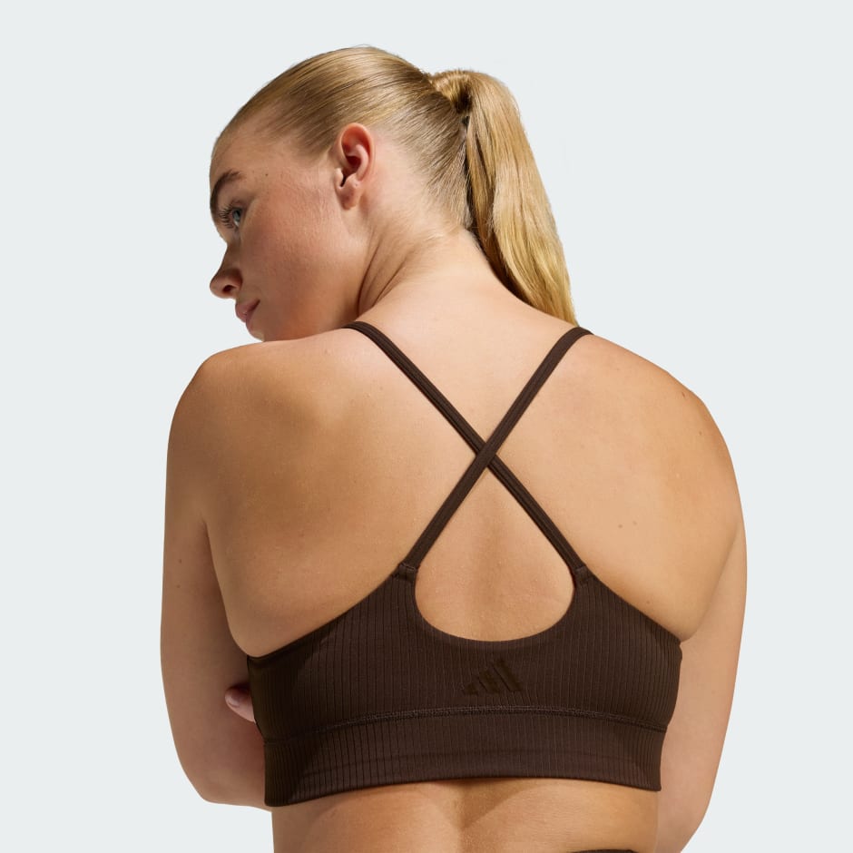 Sutien Sport adidas All Me Light Support Rib, Croială Lungă