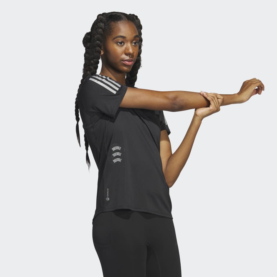 Women's Clothing - Run for the Oceans Tee Black | adidas Oman