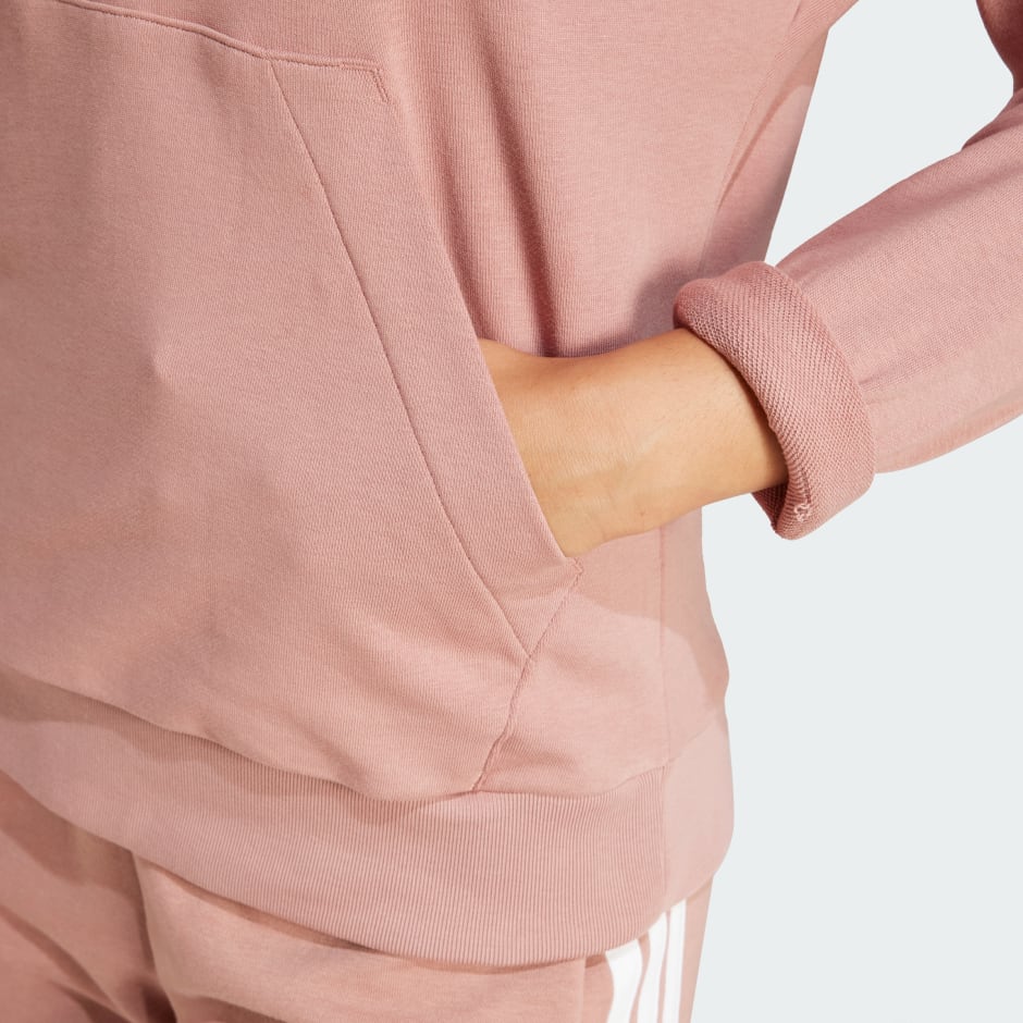 Hanorac flaușat cu logo mic Essentials