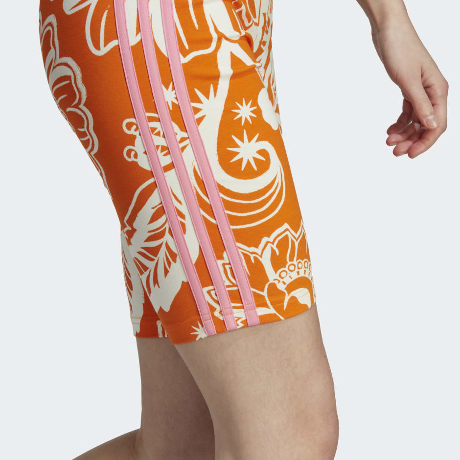 Women's - adidas x FARM Bike Shorts - Orange | adidas Oman