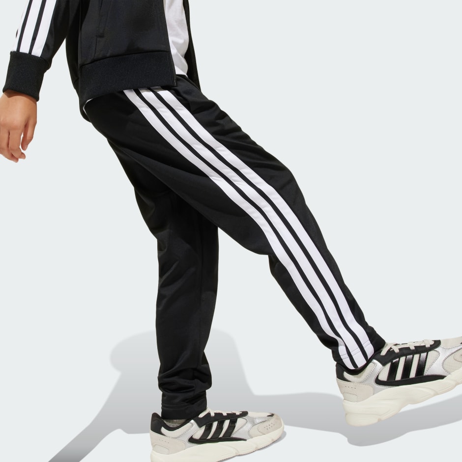 Costum de trening Essentials Tiberio din tricot cu 3 dungi pentru copii