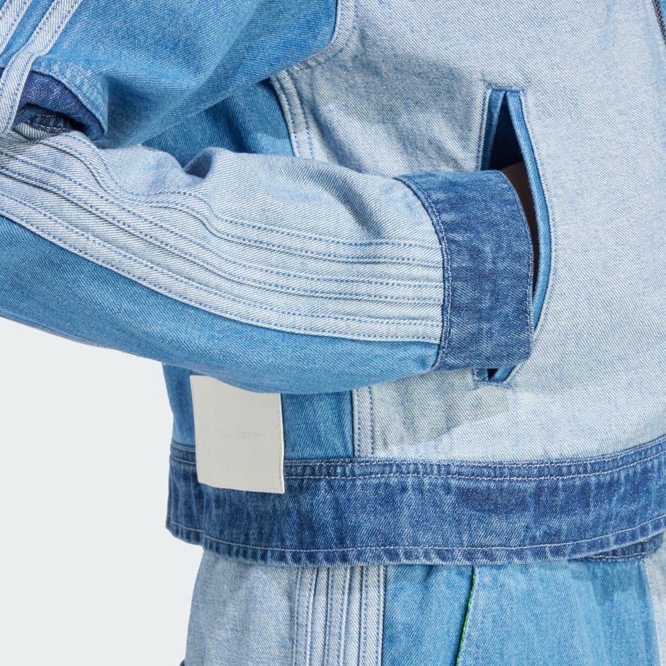 KSENIASCHNAIDER Denim Patchwork Track Top