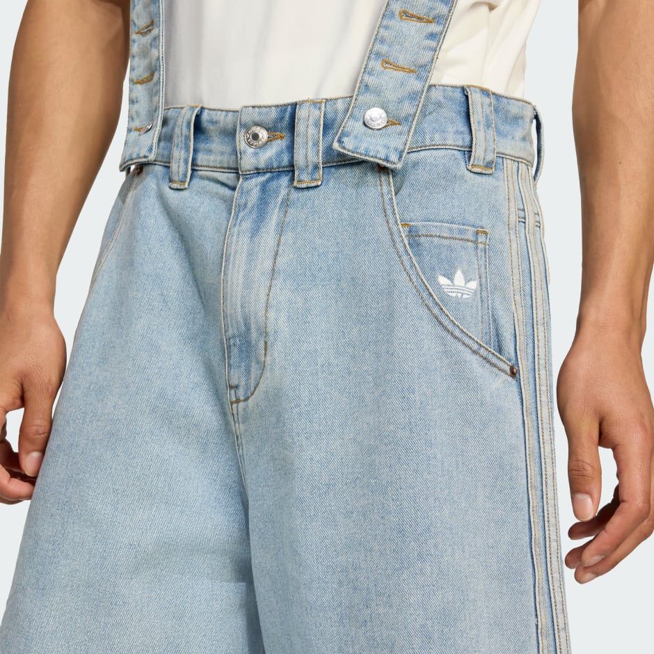 Salopetă adidas x Jeremy Scott, din denim