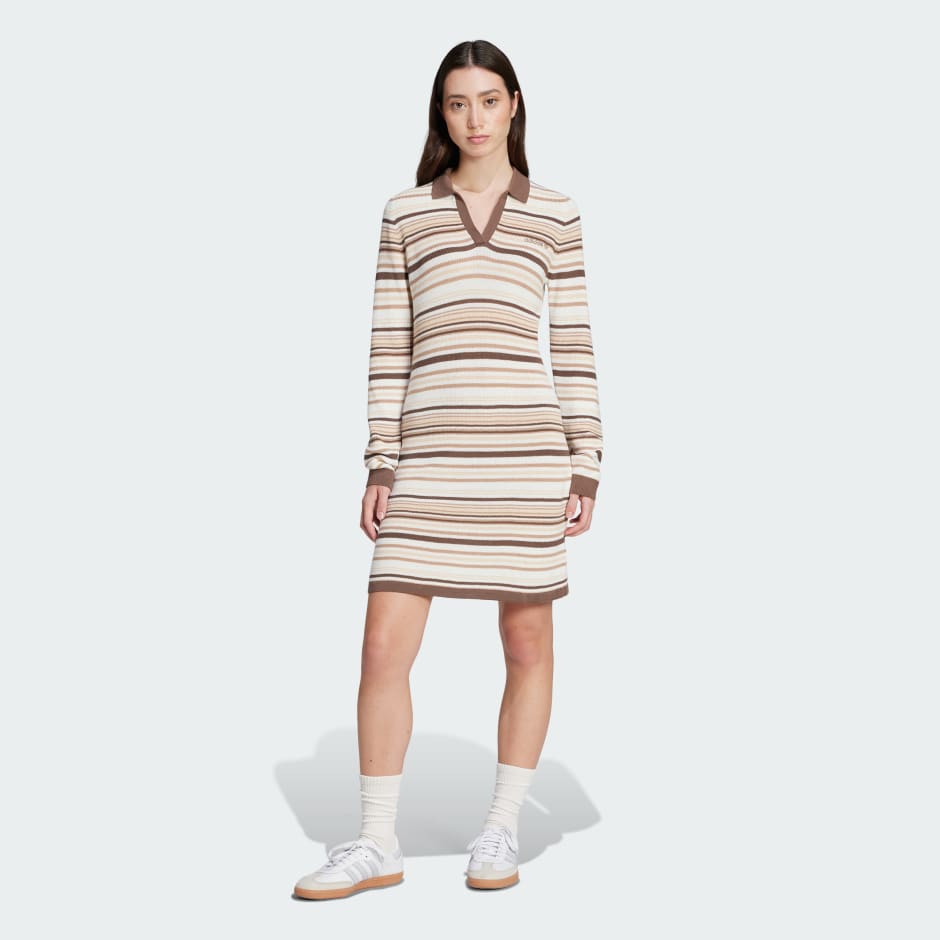فستان Striped Knitted Polo