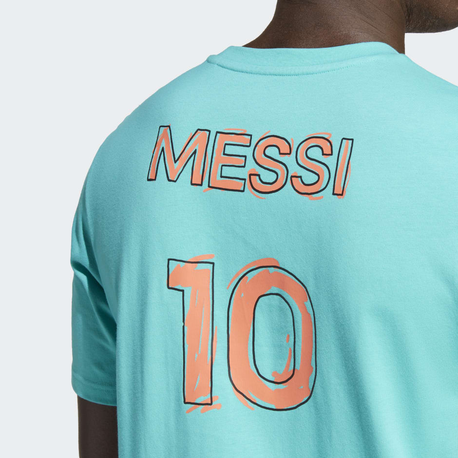 adidas MESSI Soccer Graphic Tee | White | Youth