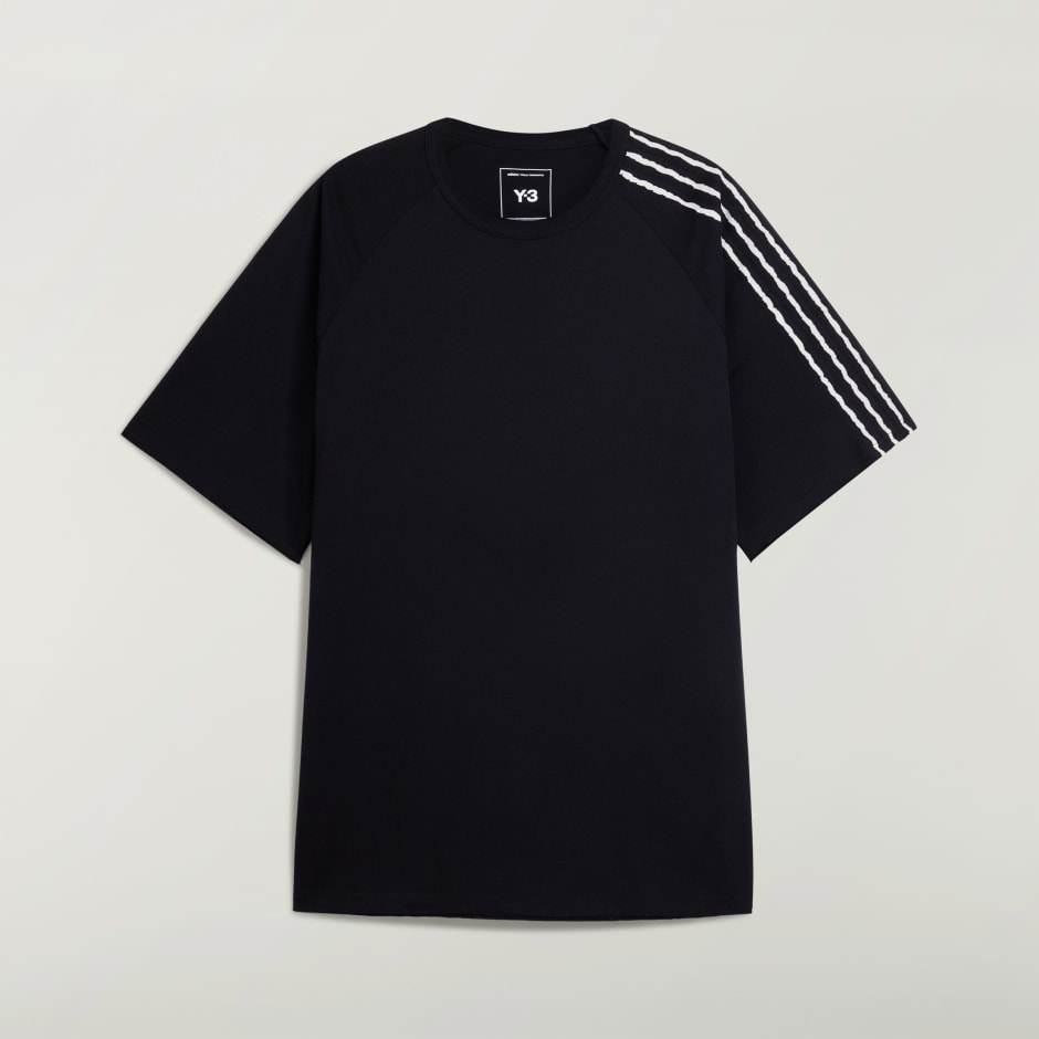 Y-3 RAW EDGE 3 STRIPES SHORT SLEEVE TEE