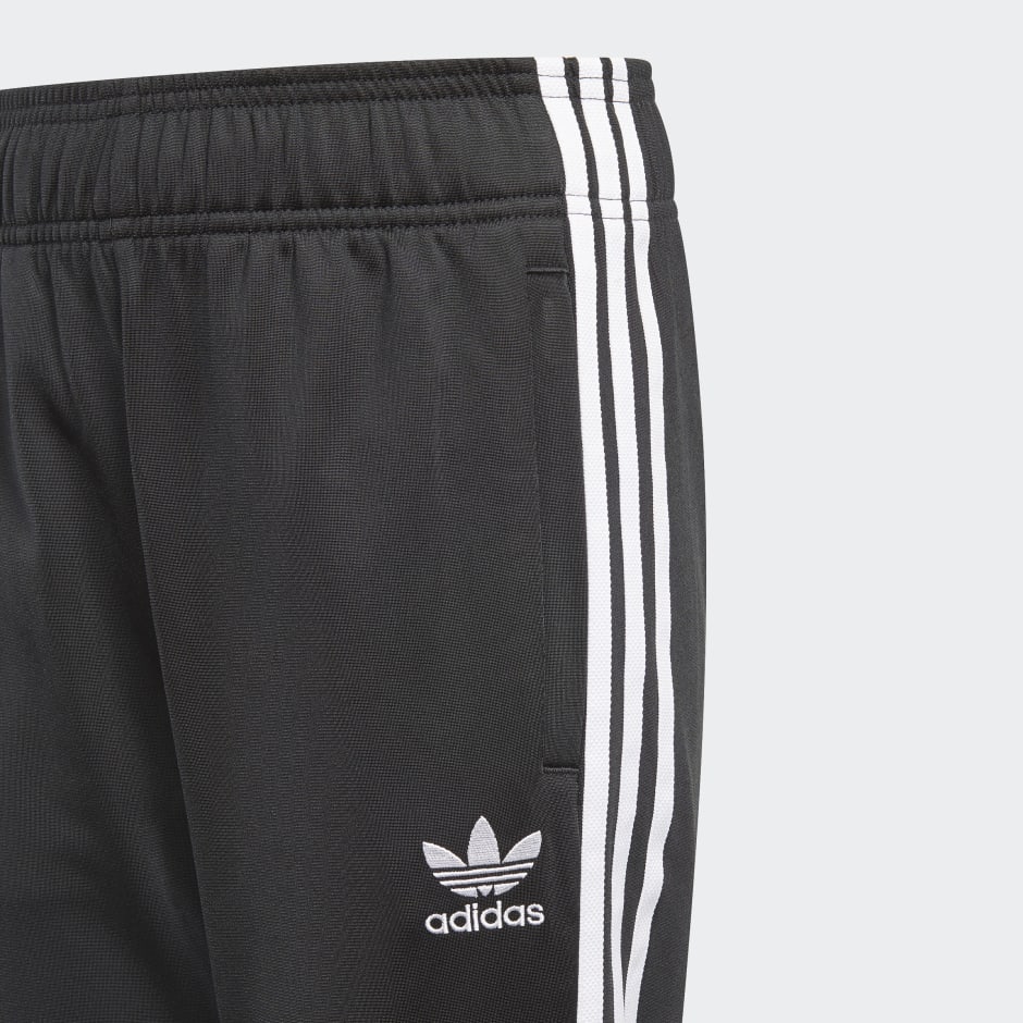 adidas Pantalones Blue Version Satén con Pierna Ancha - Negro