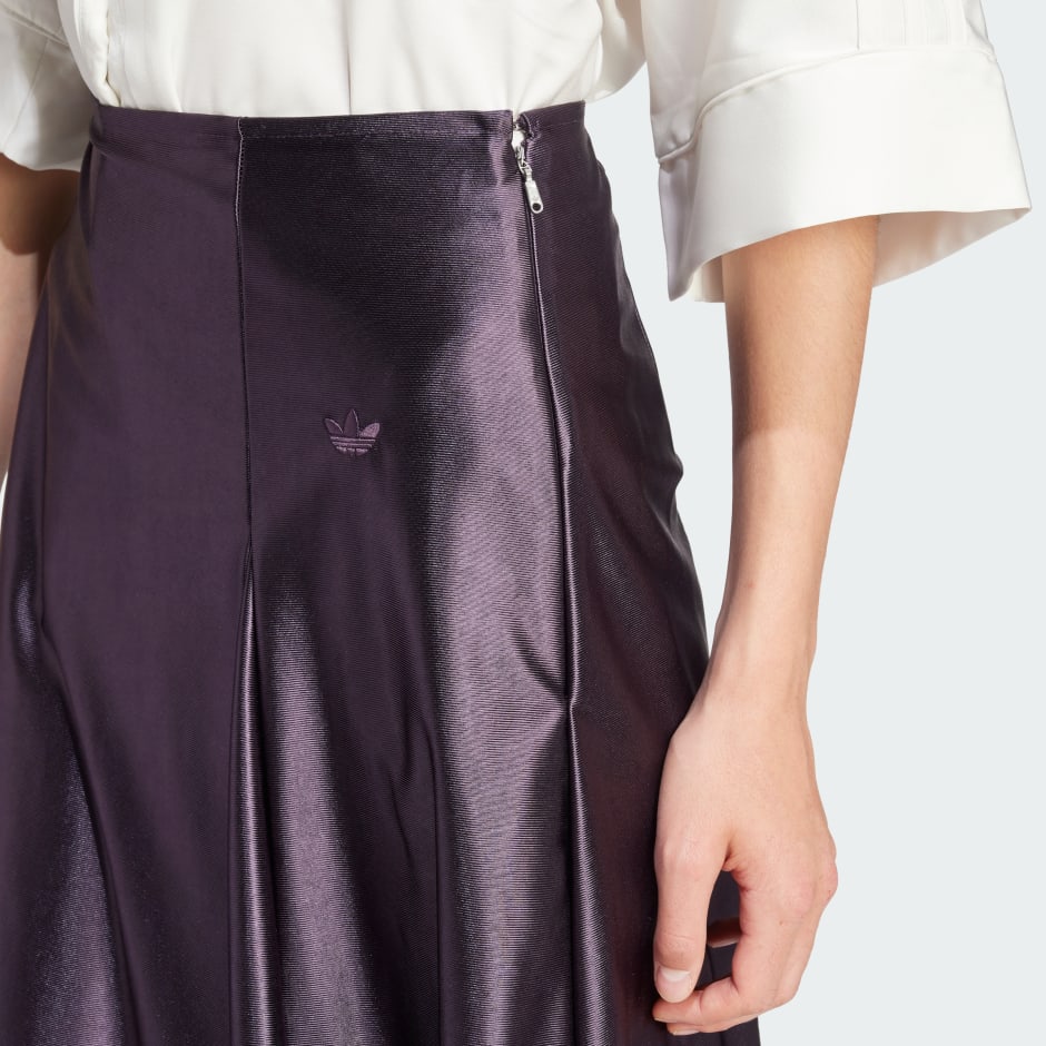 High-Waisted Satin Skirt