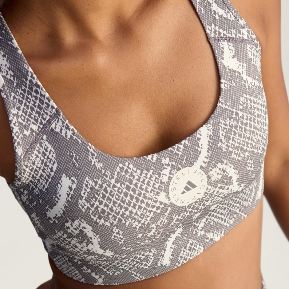 חזיית אימון מודפסת לתמיכה בינונית Adidas By Stella McCartney Power Impact Training Bra