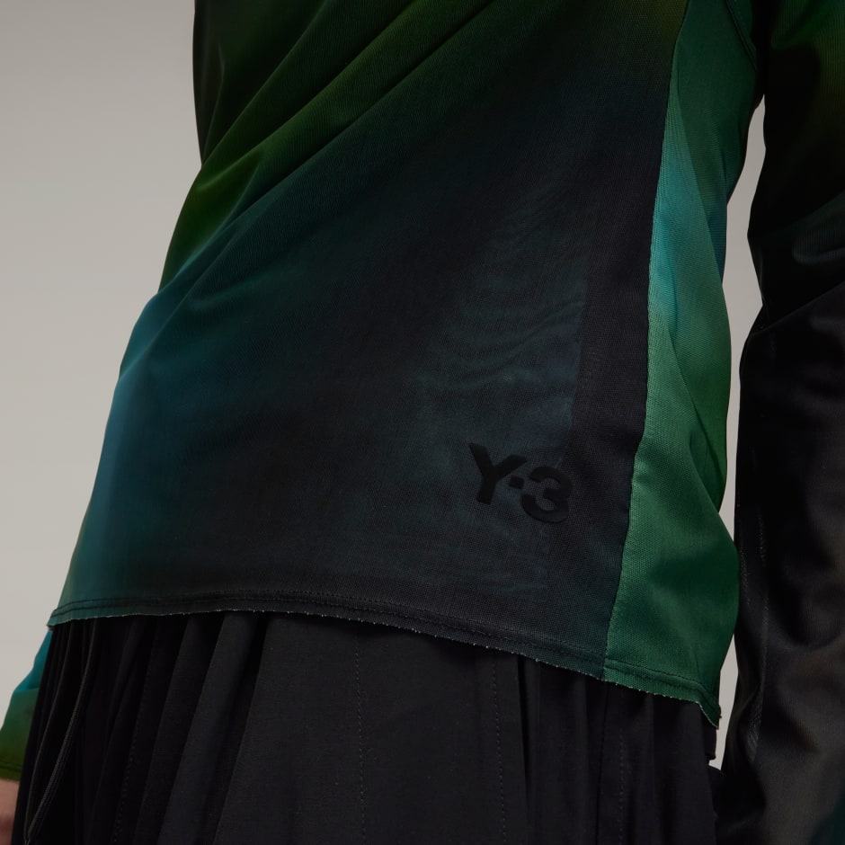 Y-3 Allover Print Mesh Fitted Tee