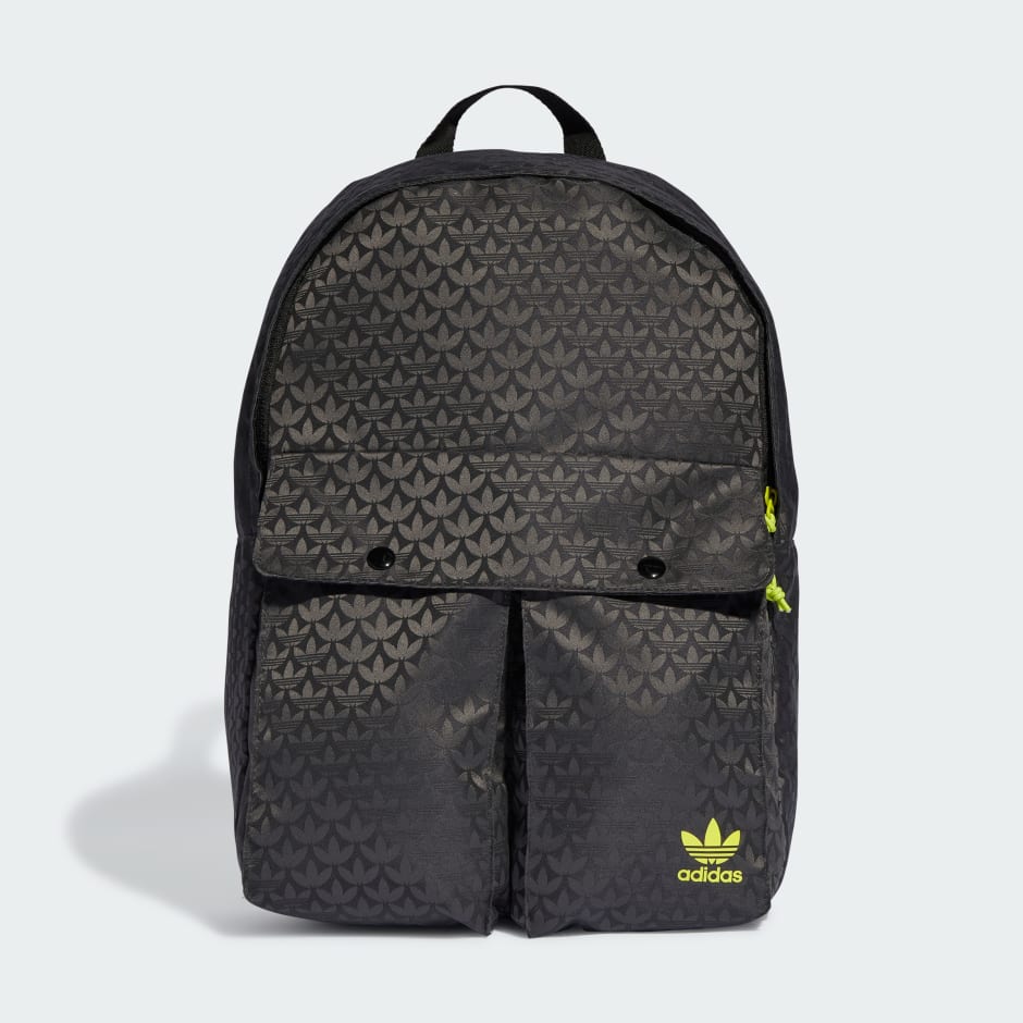 adidas Trefoil Monogram Jacquard Backpack - Black | adidas UAE