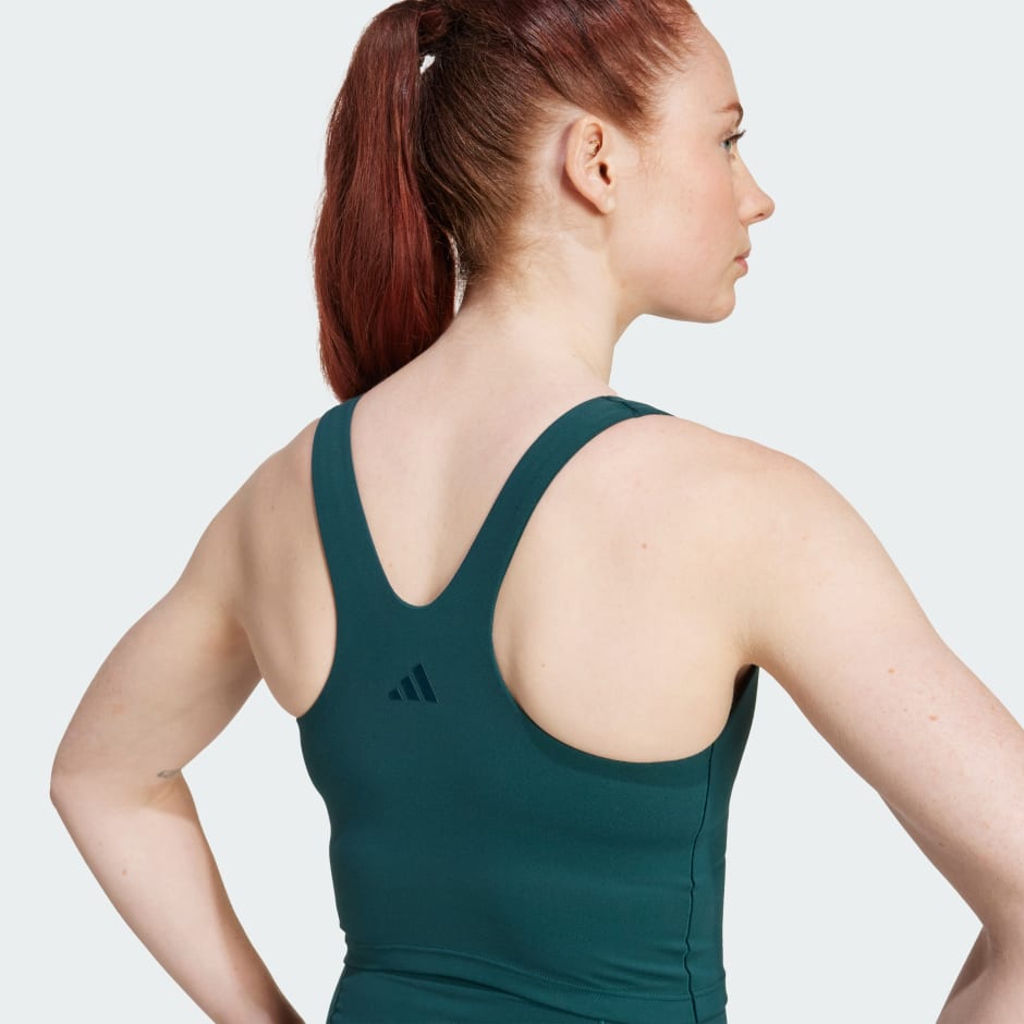 حمالة صدر رياضية All Me متوسطة الدعم من أديداس بتصميم توب بدون أكمام