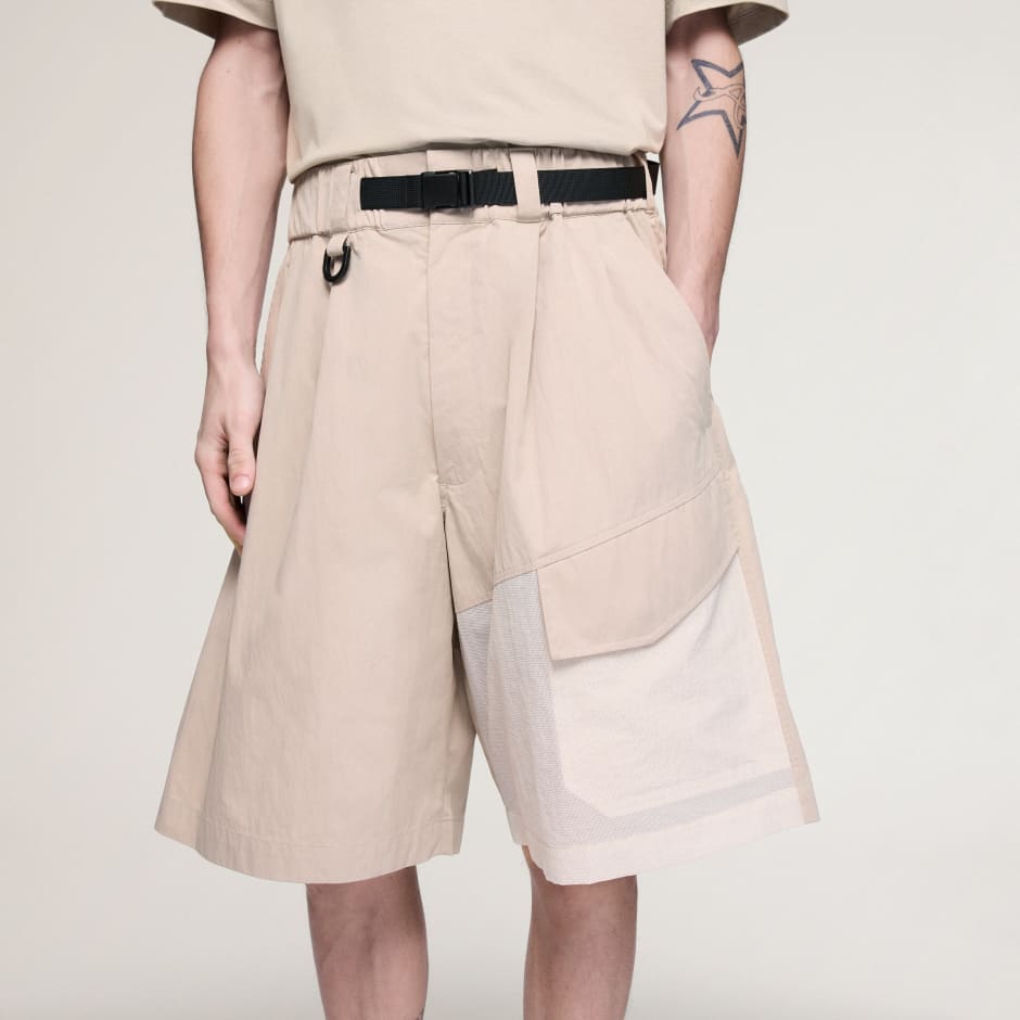 PANTALONI SCURȚI CU PICIOARE LATE Y-3 UT