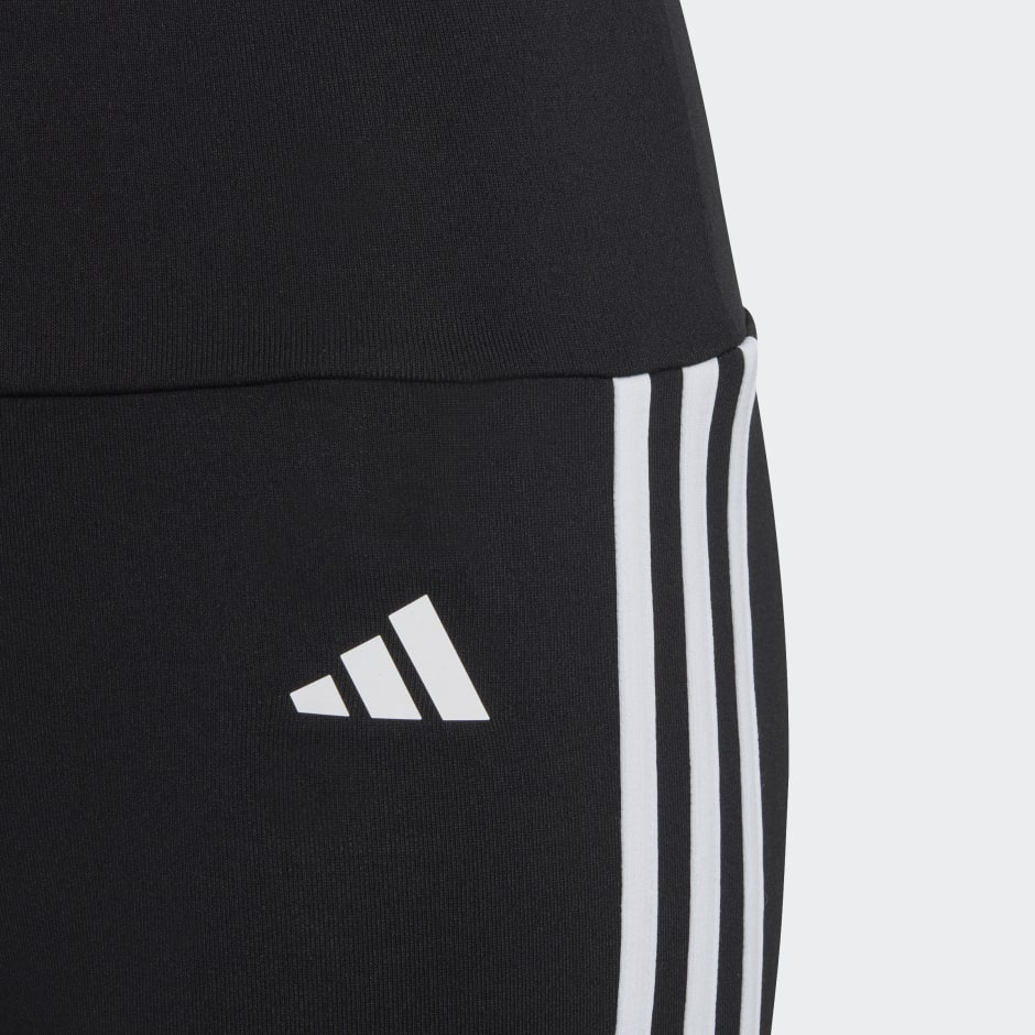 Buy Adidas Training Essentials Aeroready 3 Stripes Leggings In Black