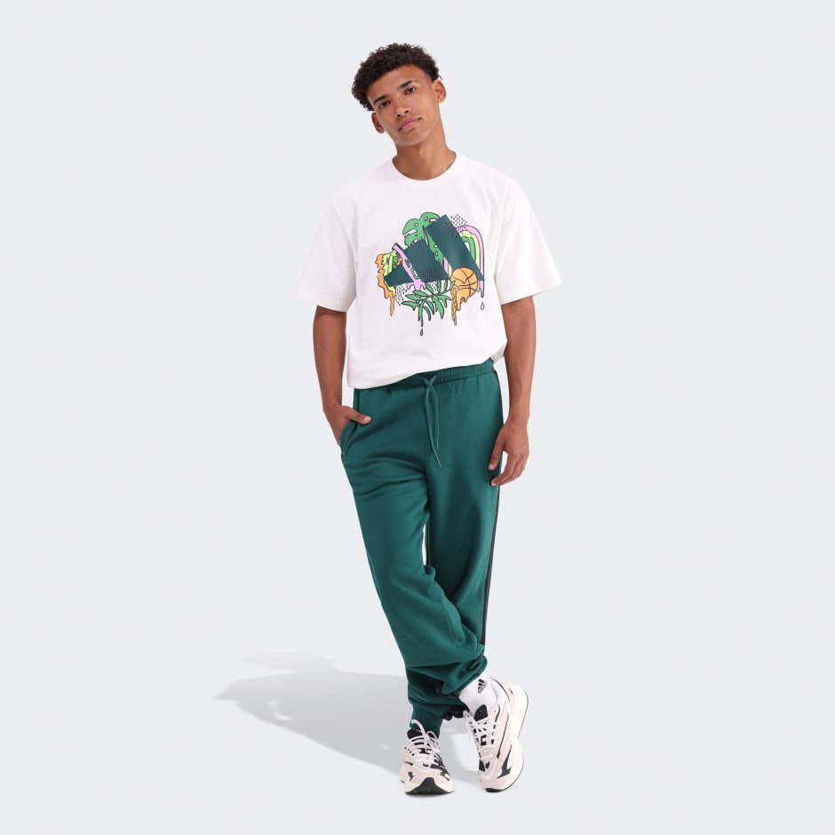 Essentials 3-Stripes Fleece Joggers