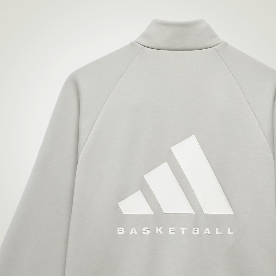 adidas adidas Basketball Track Jacket - Grey adidas QA
