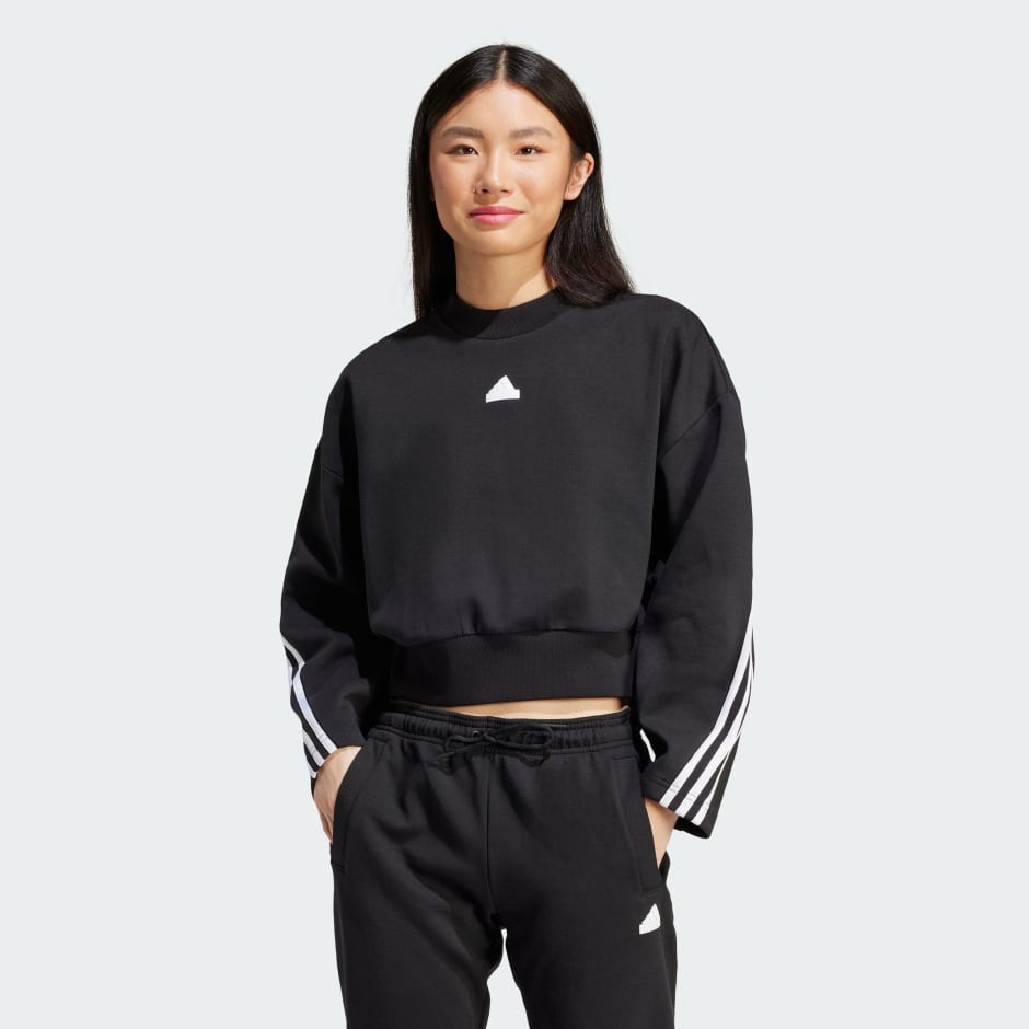 adidas Future Icons 3-Stripes Sweatshirt - Black | adidas UAE