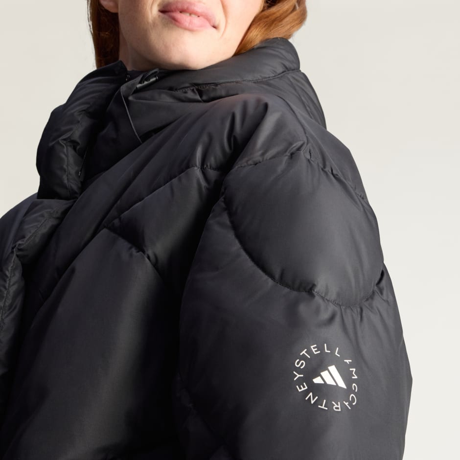 Jachetă adidas de iarnă căptușită de iarnă Stella McCartney, de lungime medie