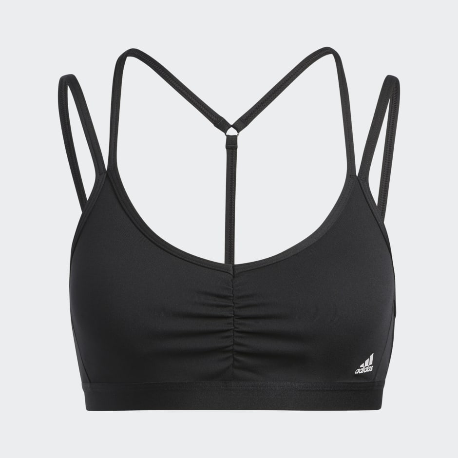 Clothing - Yoga Essentials Light-Support Bra - Black | adidas South Africa