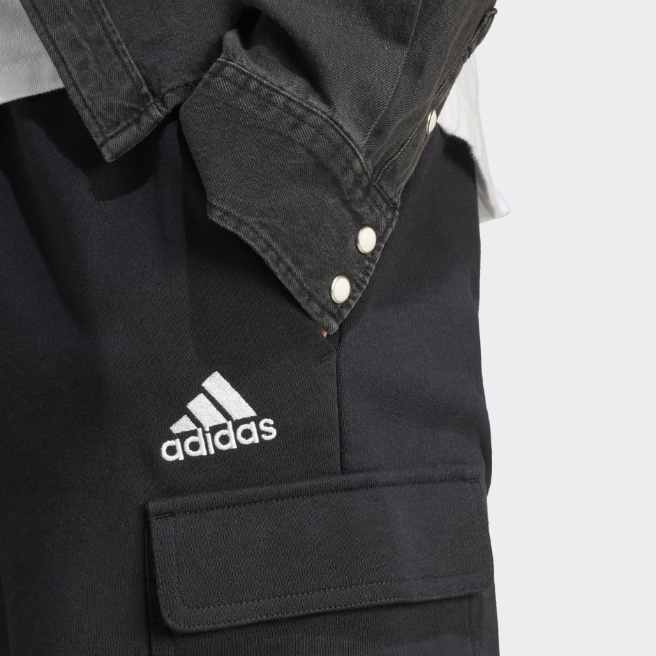 adidas Essentials Shorts LK | - French Cargo Black Terry adidas