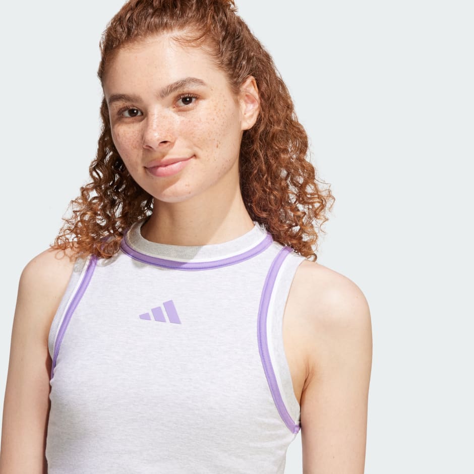 Essentials Color-Pop Cotton Crop Tank Top