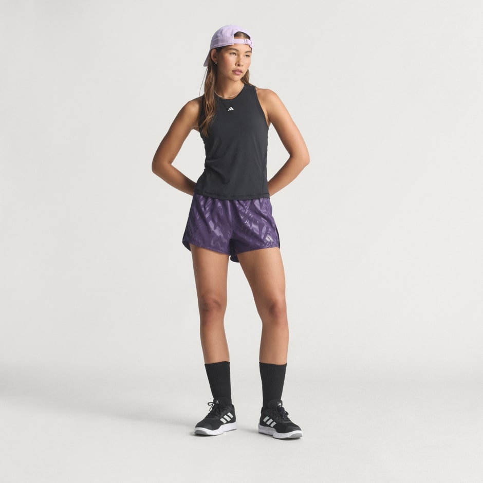 Pantaloni scurți țesuți cu talie &icirc;naltă AOP Pacer Training