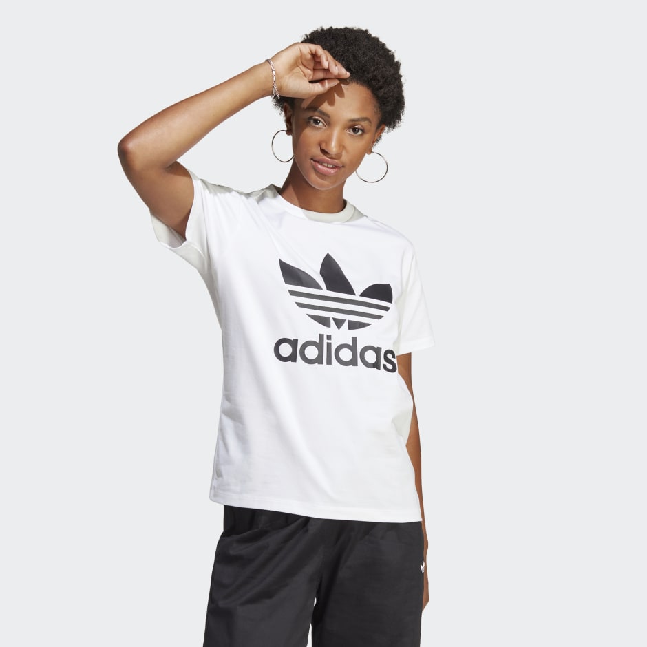 Women's Clothing - Adicolor Classics Trefoil Tee - White | adidas Oman