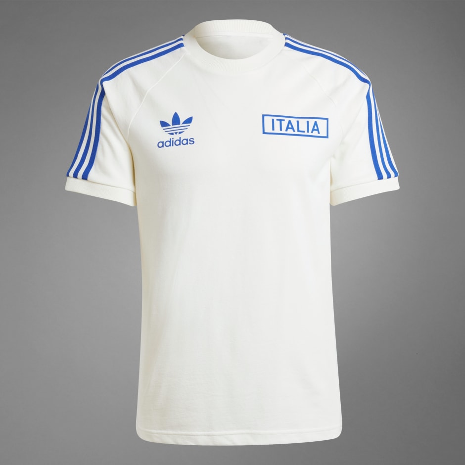 Adidas blue and hot sale white t shirt