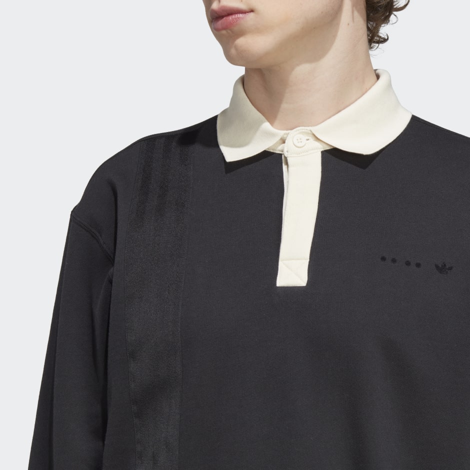 Clothing - adidas RIFTA Metro Long Sleeve Rugby Shirt - Black | adidas ...