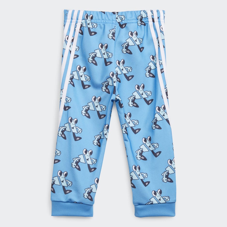 adidas Future Icons Shiny Allover Print Jogger Set (Gender Neutral) - Blue