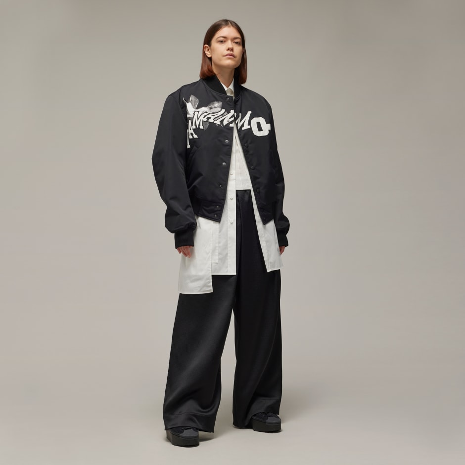 Hlače Y-3 Wide Leg Tech Seersucker