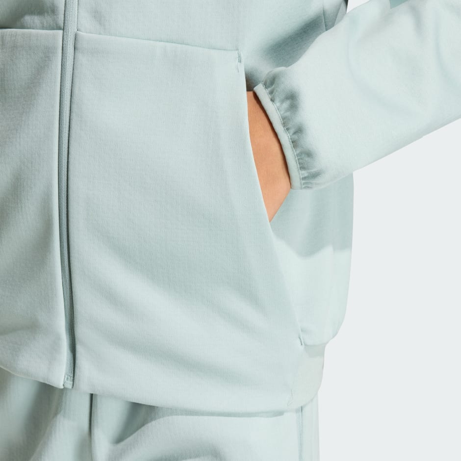 Jachetă de trening cu fermoar lung și glugă adidas Z.N.E. pentru copii