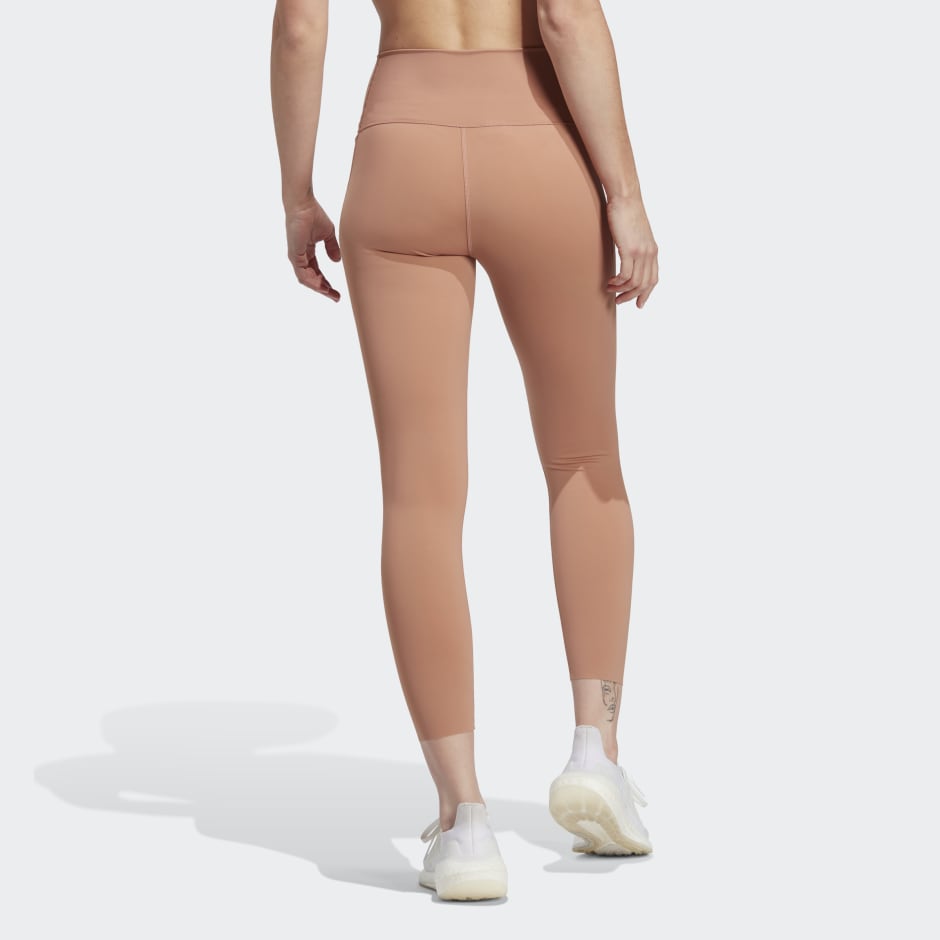 Clothing - Optime Training Luxe 7/8 Leggings - Brown | adidas South Africa