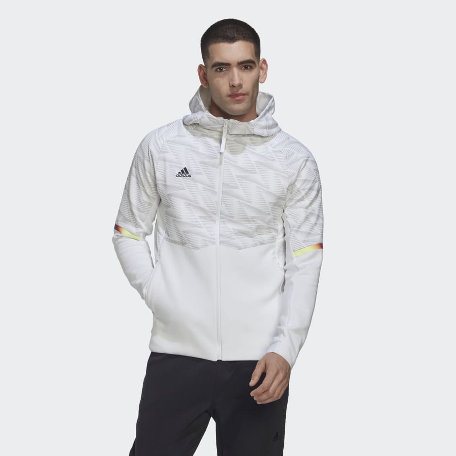 adidas Designed for Gameday Full-Zip Hoodie - White | adidas NG