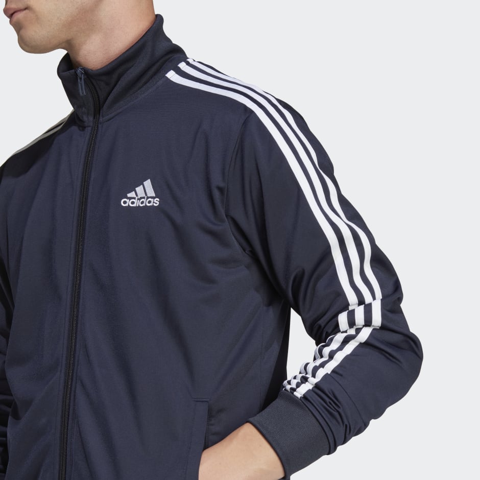 Men's Clothing - Basic 3-Stripes Tricot Track Suit - Blue | adidas Qatar