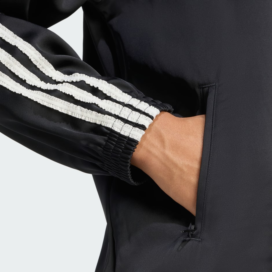 adidas Originals Satin Firebird Track Top Ruffle 3-Stripes