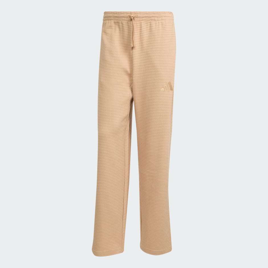 Clothing - ALL SZN Waffle Knit Open Hem Pants - Brown | adidas Oman